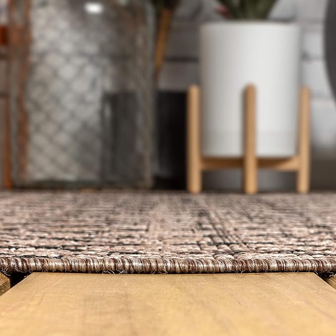 JONATHAN Y Moroccan Geometric Indoor Outdoor Runner Rug 2X10 Natural/Black - Image 8