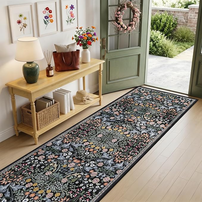 Runner Rug for Entryway: 2.6x14 Kitchen Rugs Non Slip Washable Ultra-Thin Soft - Image 2