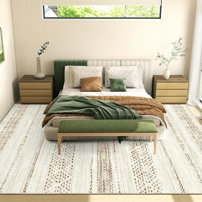 Miukiki 9x12 Area Rug for Living Room Moroccan Washable Rugs Non Slip Indoor - Image 8