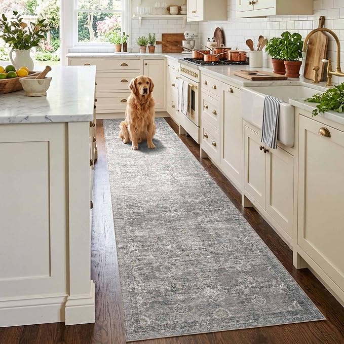 Rugxara 2x10 Runner Rug, Washable Kitchen Rugs, Non Slip Low Pile Area Rug by Rugxara