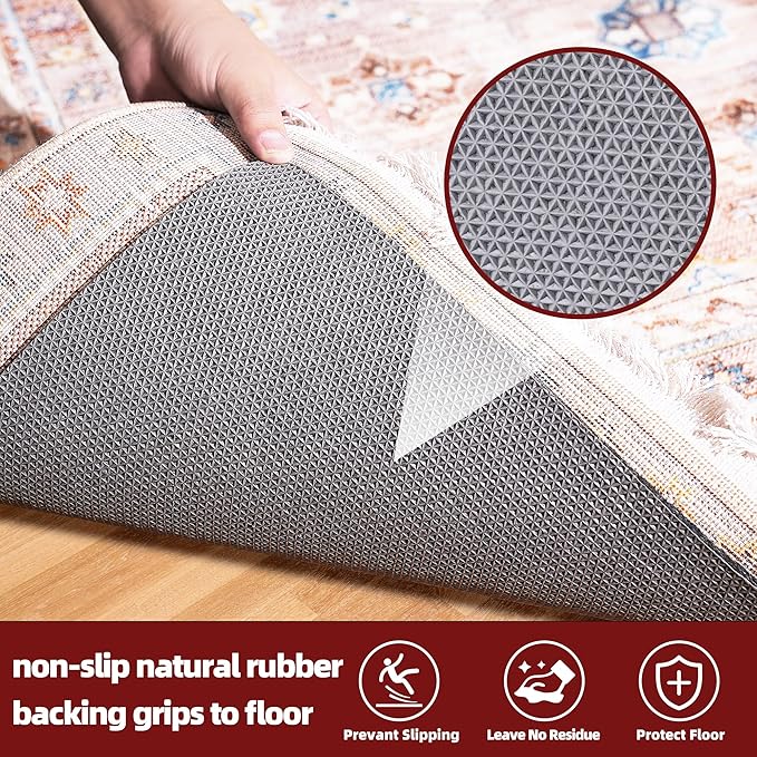 BAGAIL Felt and Natural Rubber Backing Rug Pads 3/8” Thick, 7.5 x 10 Ft Non - Image 4