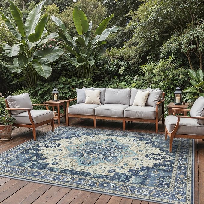 GENIMO Outdoor & Indoor Area Rug 8'x10', Waterproof, Non-Shedding, Easy Cleaning - Image 6