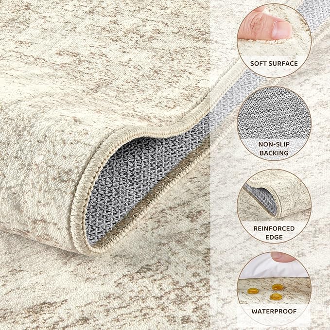 UERMEI 3x5 Washable Area Rug - Image 6