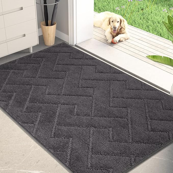 PURRUGS Dirt Trapping Door Mat 32" x 47", Non-Slip Machine Washable Entry Rug by PURRUGS