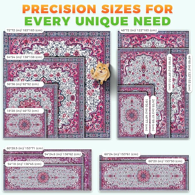 Hompet Cat Litter Mat 2 Pack, 24x60 Large Machine Washable Trapping Mats - Image 7