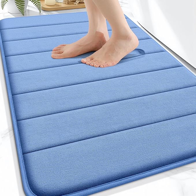 OLANLY Memory Foam Bath Mat 32x20, Super Soft Absorbent Bathroom Rugs, Quick Dry by OLANLY