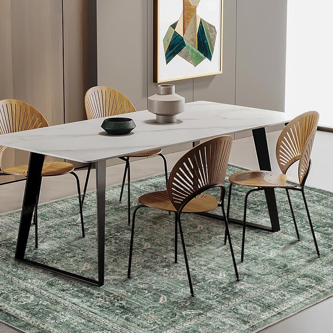 CHAMPLANT Area Rug 5'x7' Washable Rug Vintage Traditional Floor Cover Thin - Image 2