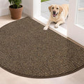 BEQHAUSE Dirt Trapper Door Mat 32" x 48" Half Circle Non-Slip Washable Doormats by BEQHAUSE
