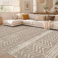 6x8 Area Rugs Living Room: Washable Boho Large Neutral Soft Rug Farmhouse Stain by NakagishiAreaRug