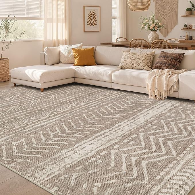 Nakagishi Area Rug Living Room Rugs: 11x15 Large Soft Machine Washable Boho by NakagishiAreaRug