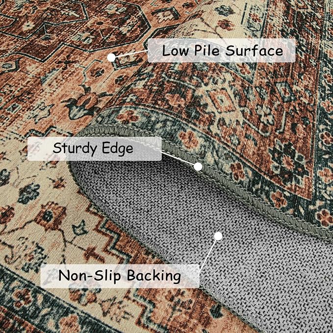 Moynesa Ultra-Thin Vintage Area Rug - Image 3