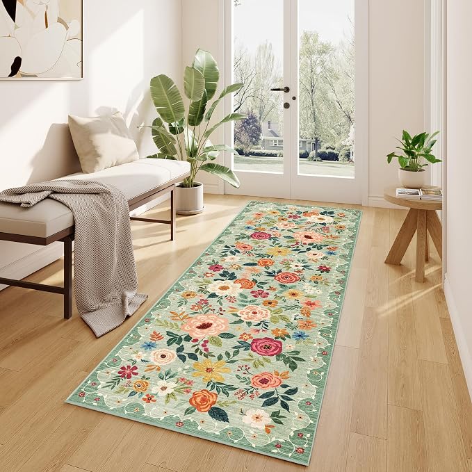 DUKINO 2x10 Kitchen Runner Rug for Hallway, Washable Runner Rug - Image 3