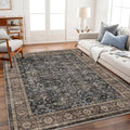 CHAMPLANT Area Rug 6'x9' Washable Vintage Traditional Floor Cover Thin Retro by CHAMPLANT