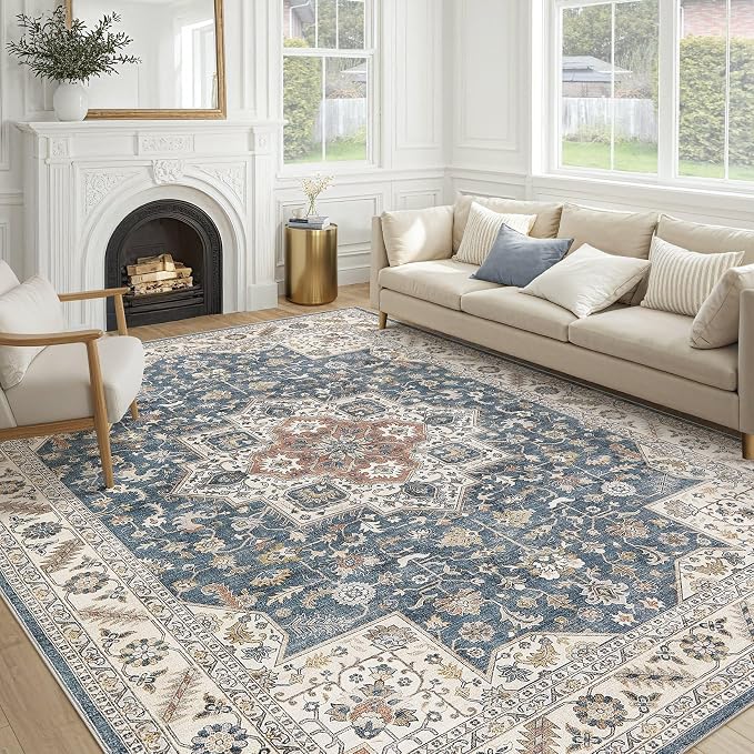 Vintage Living Room Area Rug 5x7 by COTILED