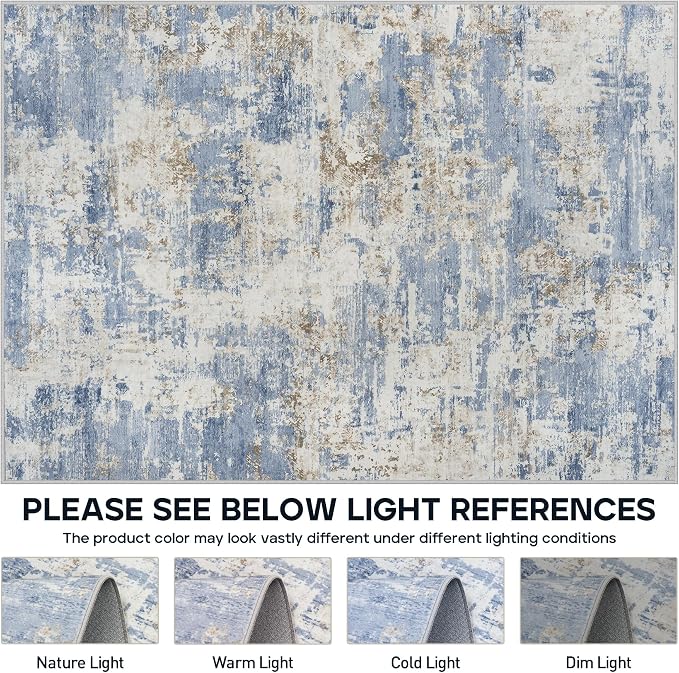 9x12 Area Rugs for Living Room Rug Washable: Modern Large Rug for Dining Room - Image 7