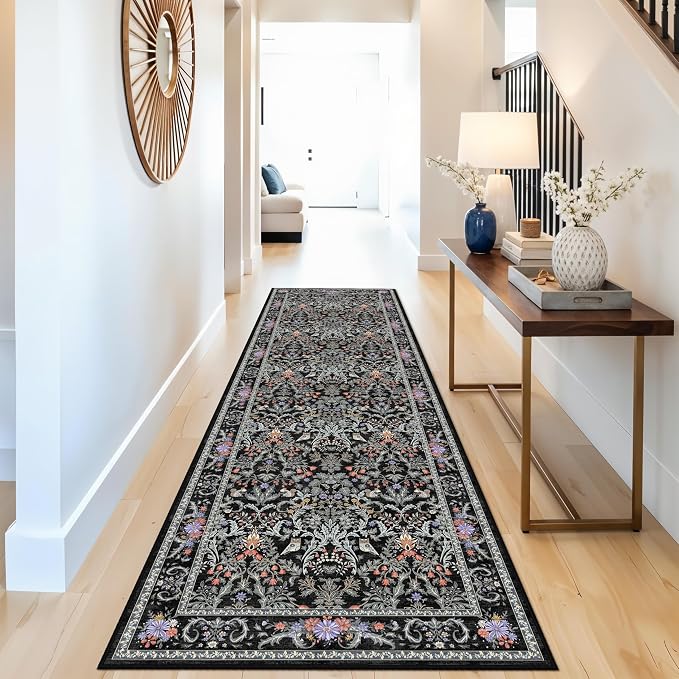 3x10 Botanical Hallway Runner Rug - Image 4