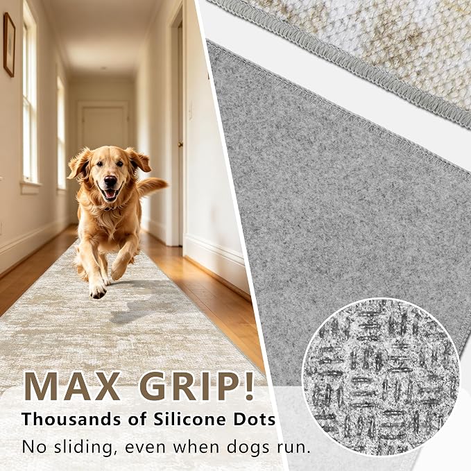 Washable Carpet Runners for Hallway 14ft-Non Slip Floor Runners for Dogs - Image 5