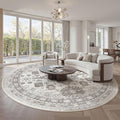 zesthome 9ft Round Rugs for Living Room, Non-Slip Washable Round Area Rugs by Zesthome