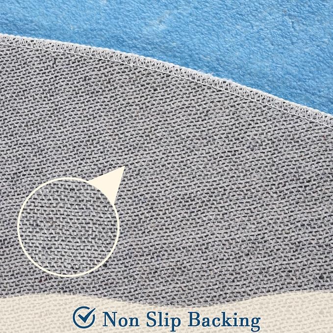 Topotdor Round Kids Play Rug Alphabet Nursery Area Rug Extra Large Soft - Image 6