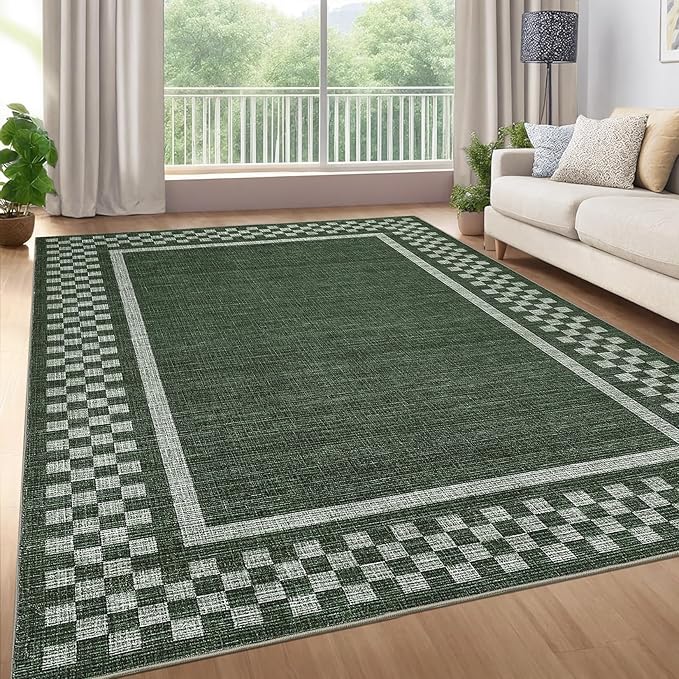 GarveeHome Washable Area Rug 4x6 Small Living Room Rugs Modern Bordered Soft - Image 8