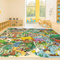 Hazo Haus Extra Large Jungle Explorer Rug 8x10 – Vibrant Cartoon Safari by HazoHaus
