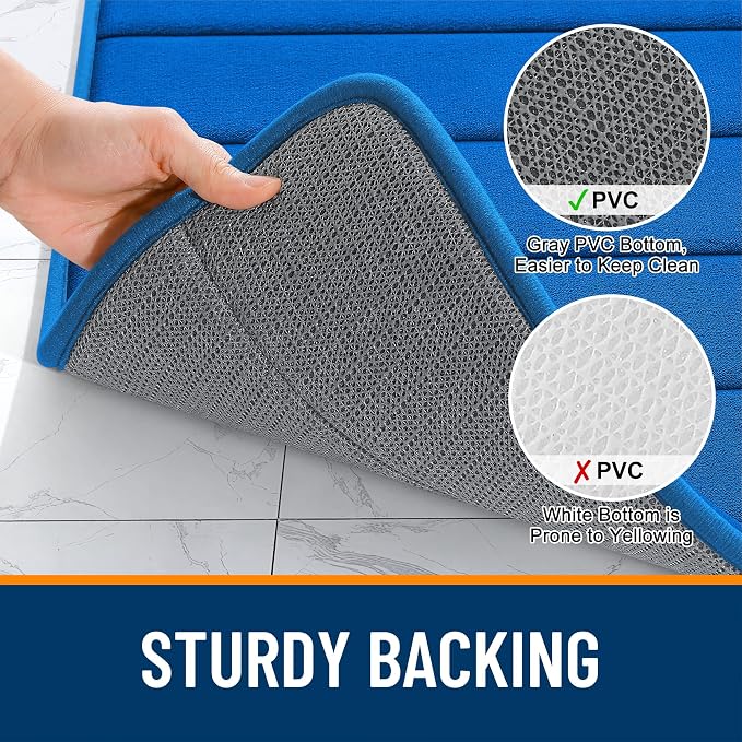OLANLY Memory Foam Bath Mat 70x46, Super Soft Absorbent Bathroom Rugs, Quick Dry - Image 7