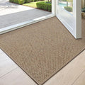 DEXI Ultra Thin Door Mat Indoor Entrance 17x30, Non Slip Rubber Backed Entryway by DEXI