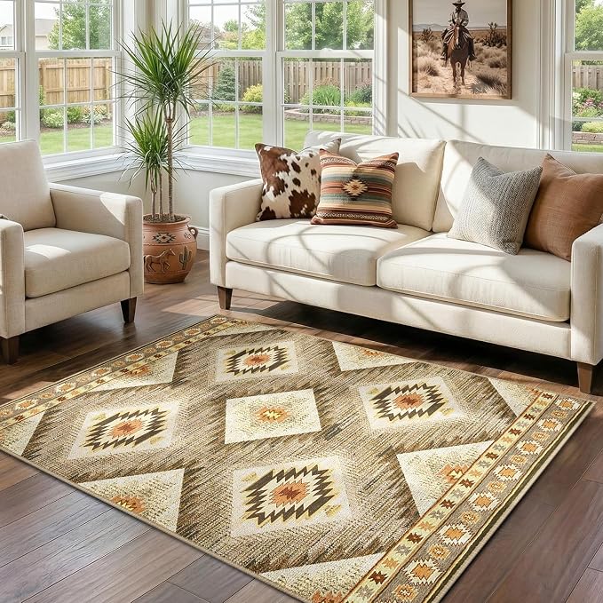 BESTSWEETIE Area Rug 3x5 Machine Washable Non-Slip Low Pile Print Pattern - Image 8
