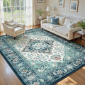 Lofus 5x7 Washable Rugs Non-Slip, Vintage Floral Area Rug by Lofus