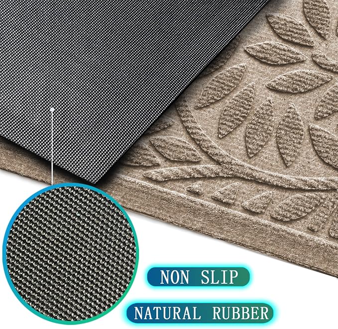 Bulijojo Front Door Mat Entrance, Durable Heavy Duty Welcome Mat, Thick - Image 3