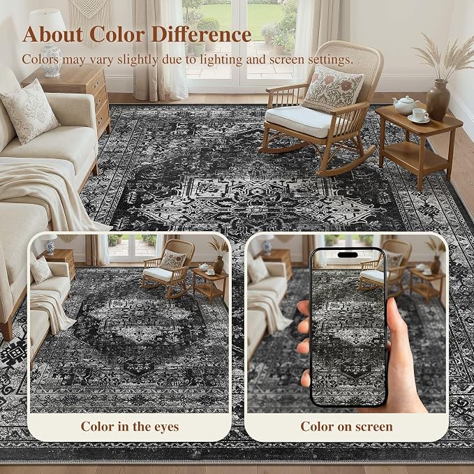 UERMEI 9x12 Area Rug Living Room Rugs - Image 7