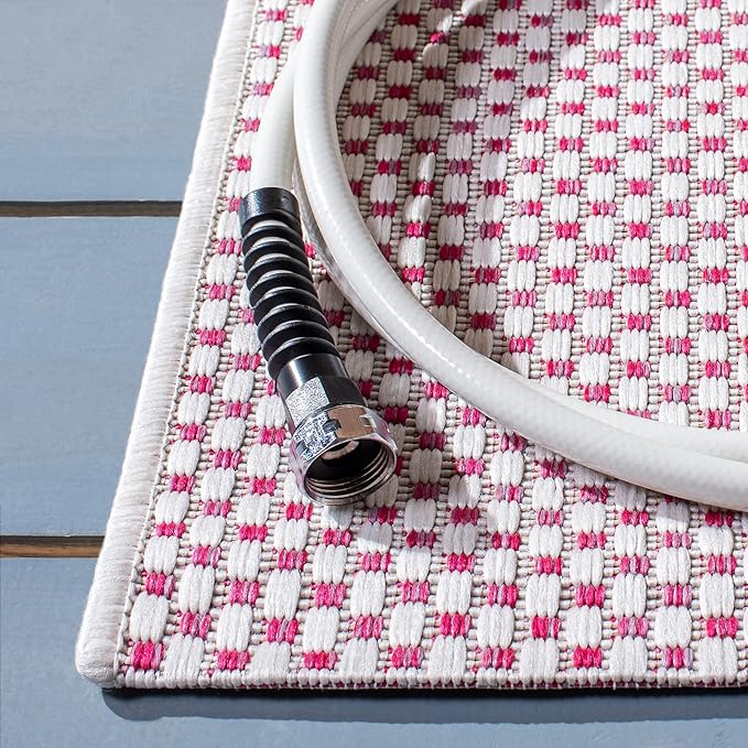 SAFAVIEH Courtyard Collection 2'3" x 8' Ivory/Pink CY8521 Indoor/ Outside - Image 6