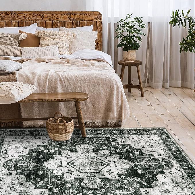 Moynesa Ultra-Thin Washable Vintage 5x7 Area Rugs - Image 6