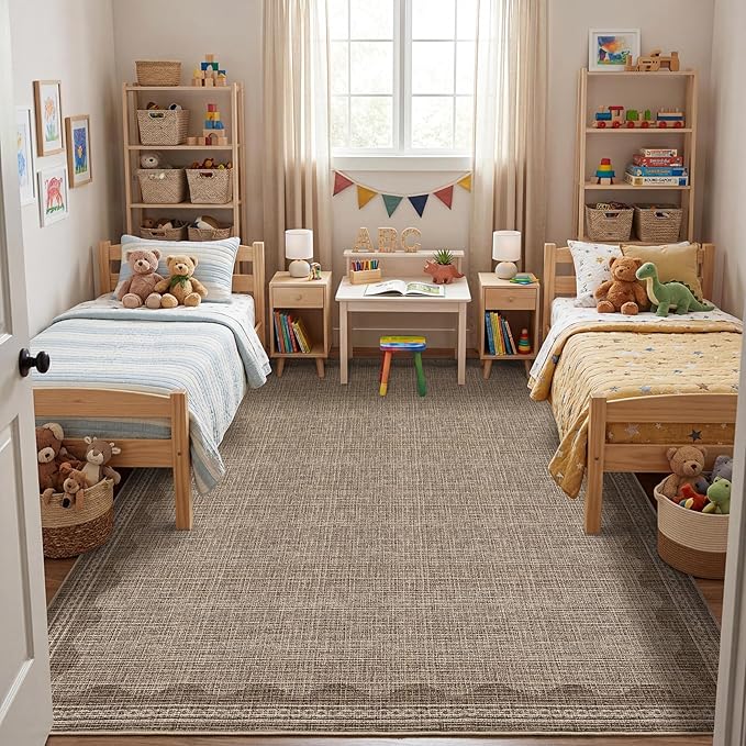 GarveeHome Scalloped Washable Rug 3x5 Non-Slip Low-Pile Indoor Rugs by GarveeHome