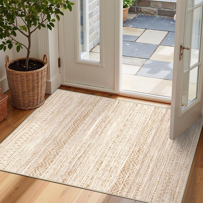 Miukiki 2x3 Entryway Rug Moroccan Washable Non Slip Indoor Floor Carpet by Miukiki