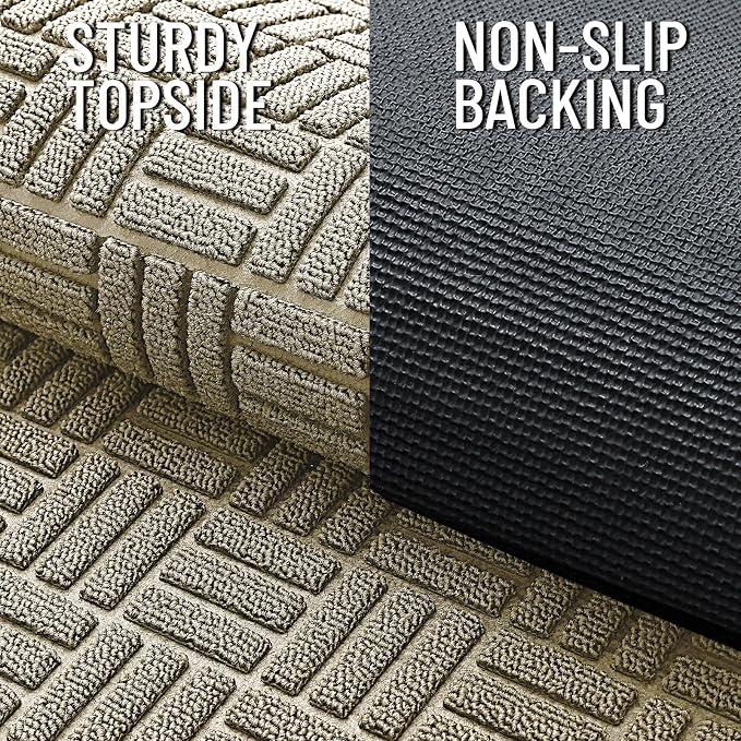 OLANLY Front Door Mat Outside Entrance 59x34, Heavy Duty Sturdy Natural Rubber - Image 4