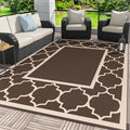 GENIMO Outdoor Rug 8' x 10' Patio Waterproof, Foldable Reversible Plastic Straw by GENIMO