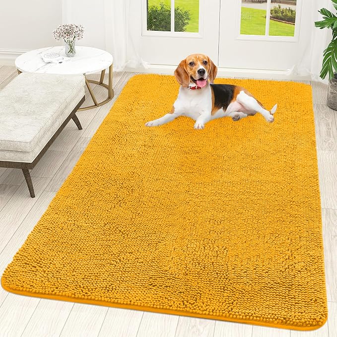 OLANLY Dog Door Mat for Muddy Paws 59x35, Absorbs Moisture and Dirt, Absorbent by OLANLY