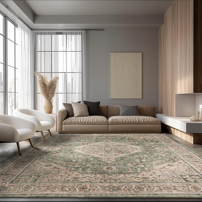 Ruaruarug Washable Area Rug 8x10 by Ruaruarug