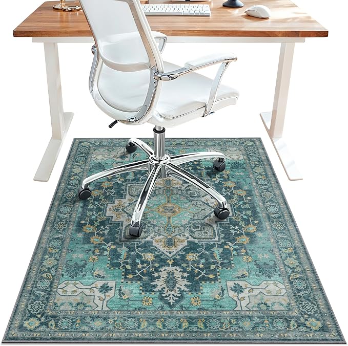 36"x48" Office Chair Mat for Hardwood Tile Floor, Under Desk Carpet Protector by BESBLEE