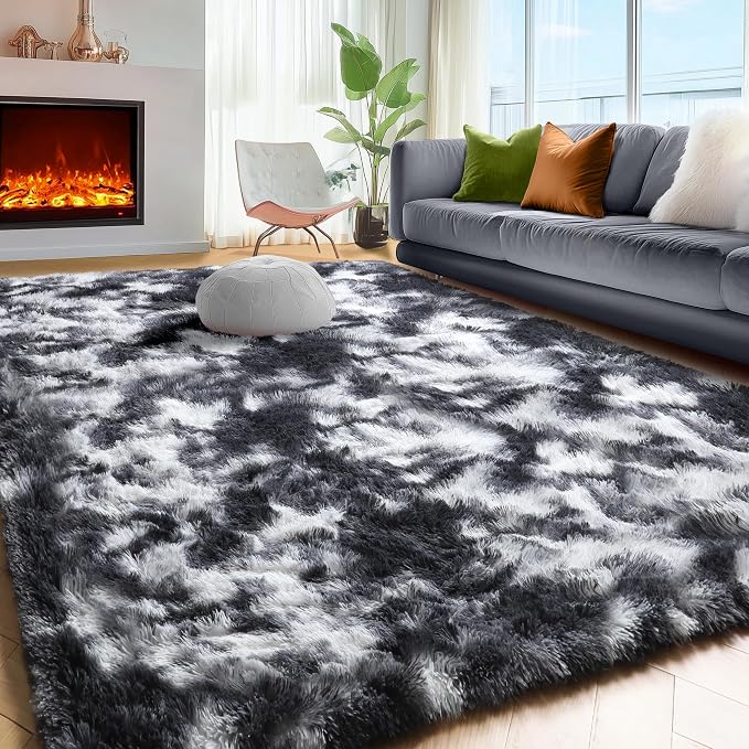 PAGISOFE 9x12 Area Rugs Living Room, Extra Large Black White Grey Rugs - Image 6