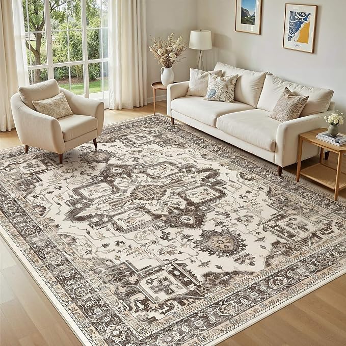 Washable 6x9 Area Rug for Living Room by JessibouAreaRug