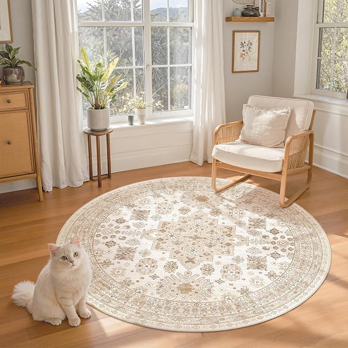 zesthome Washable Round Area Rugs - Image 3