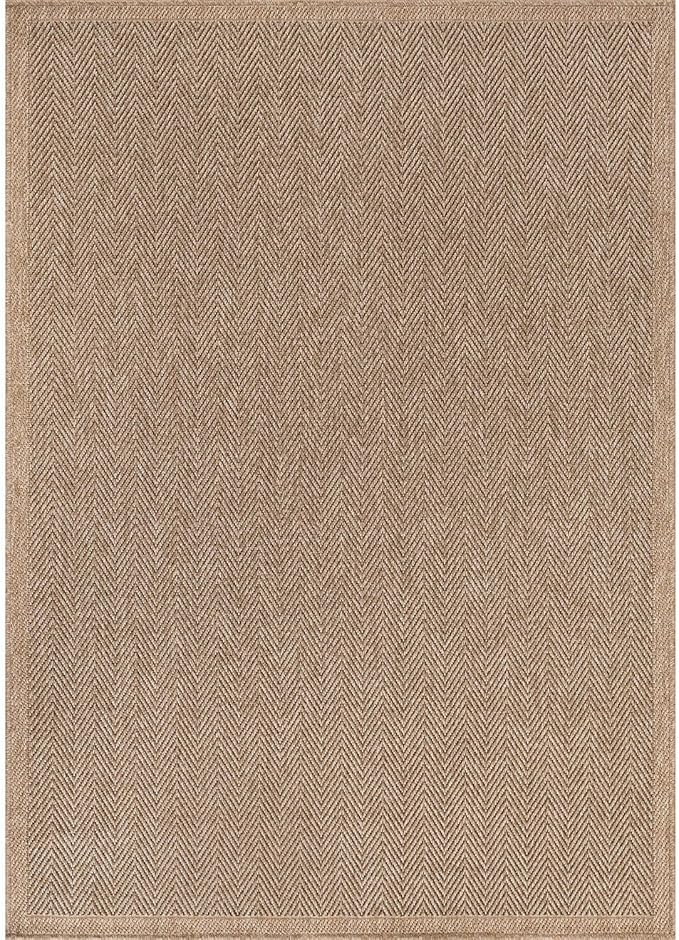 CAMILSON Easy Jute Rug 5x7, Indoor Outdoor Natural Color Fiber Area Rugs - Image 3