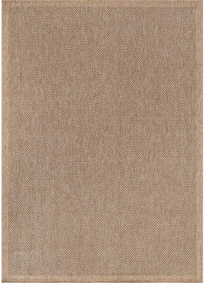CAMILSON Easy Jute Rug 10x14, Indoor Outdoor Natural Color Fiber Area Rugs - Image 3