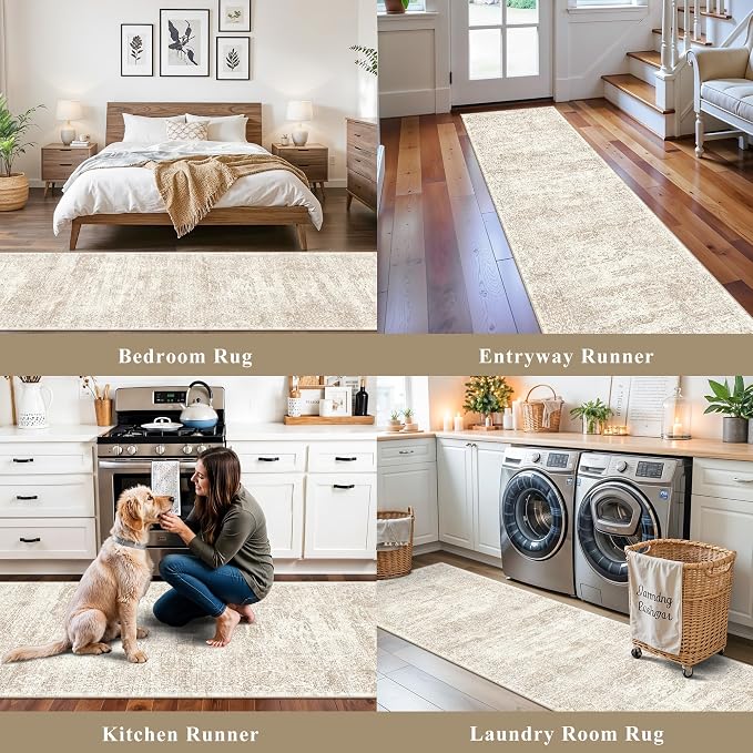 Runner Rug 2x10 Washable Non-Slip Hallway: Vintage Boho Carpet - Image 4