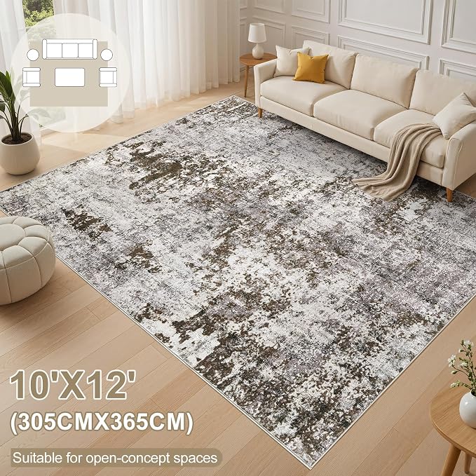 DMOYEST 10x12 Area Rug for Living Room, Washable & Non Slip Large Indoor Carpet - Image 2