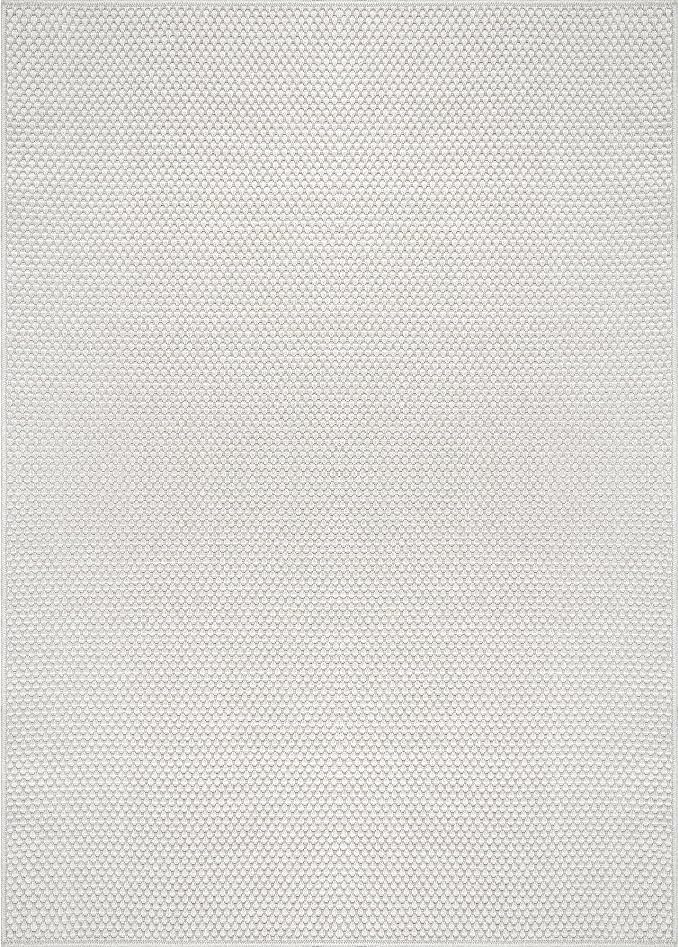 CAMILSON Easy Jute Rug 5x7, Indoor Outdoor Off-White Farmhouse Area Rugs - Image 2