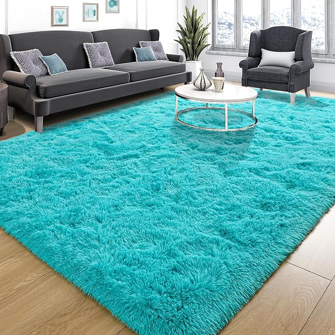 Tepook Fluffy Large Rugs for Living Room, Shag Area Rug 6x9 Soft Carpet for - Image 2
