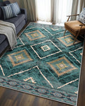BESTSWEETIE Area Rug 4x6 Rug Machine Washable Non-Slip Low Pile Print Pattern by BESTSWEETIE